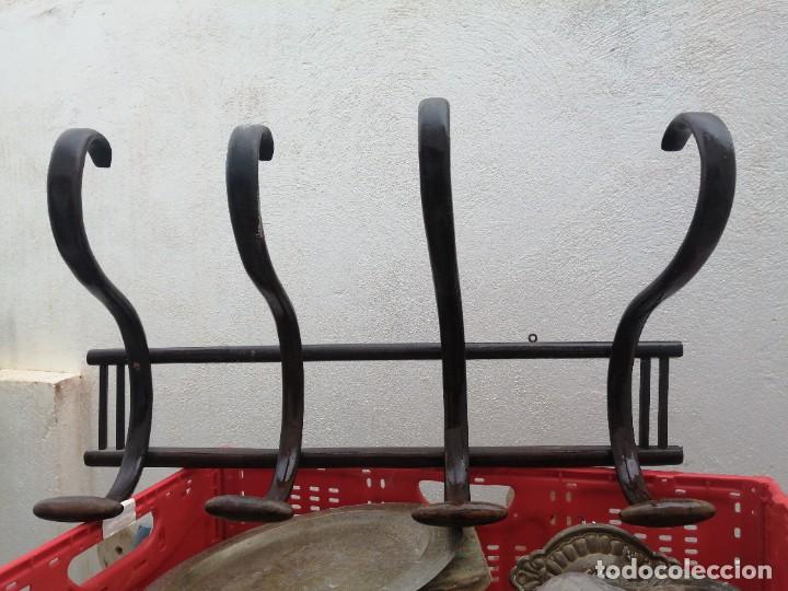 Vintage: Perchero percha Thonet de madera curva curvada 4 brazos - Foto 1
