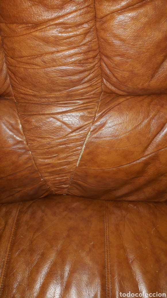 Vintage: Precioso sof&agrave; en piel y madera - Foto 5
