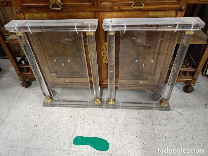Vintage: Par de patas de metacrilato. - Foto 1