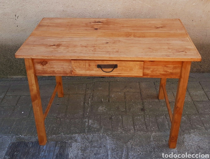 Vintage: Mesa tocinera de madera, mue365 - Foto 1