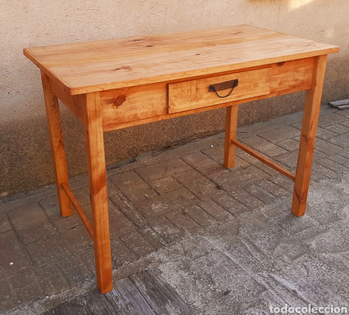 Vintage: Mesa tocinera de madera, mue365 - Foto 3