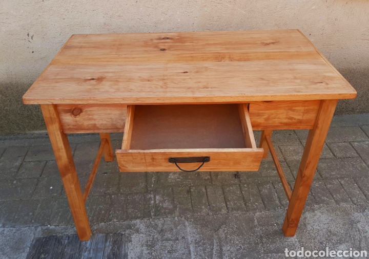 Vintage: Mesa tocinera de madera, mue365 - Foto 4