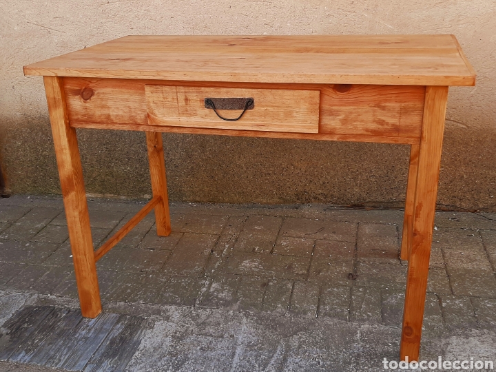 Vintage: Mesa tocinera de madera, mue365 - Foto 2