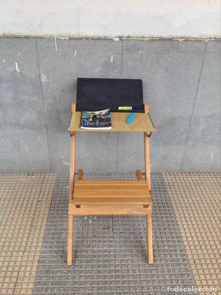 Vintage: Pupitre infantil de madera - Foto 4