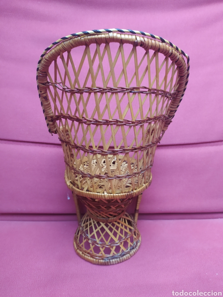Vintage: Sill&oacute;n mimbre mu&ntilde;ecas - Foto 2