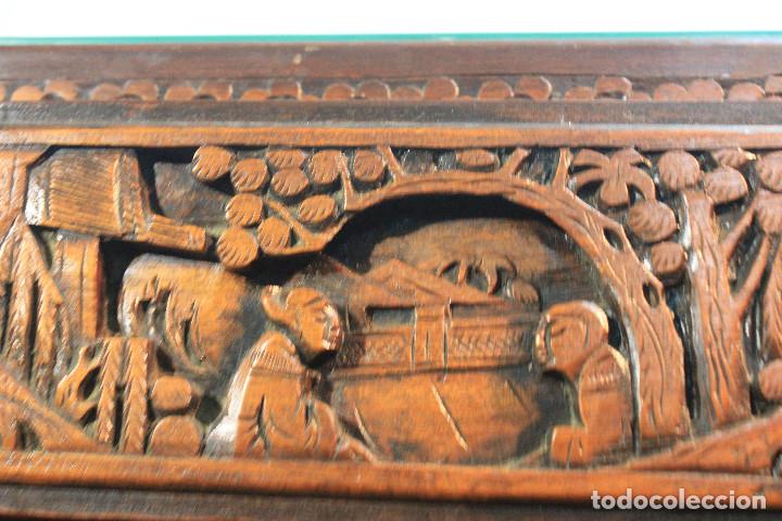 Vintage: COMODA TALLA ORIENTAL MARRON - Foto 8