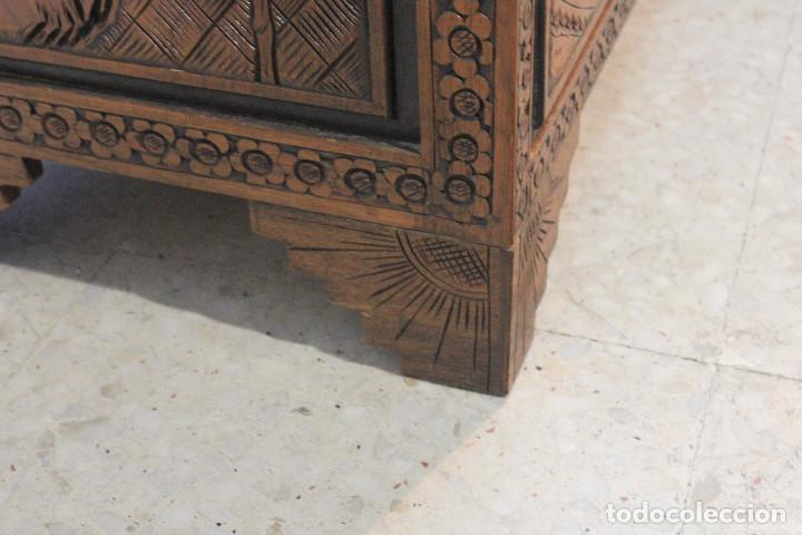 Vintage: COMODA TALLA ORIENTAL MARRON - Foto 12