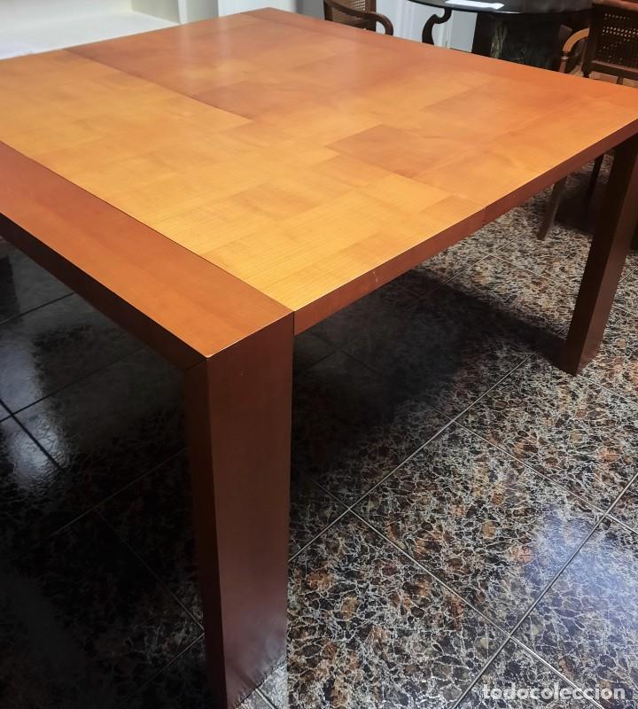 mesa de comedor extensible madera y cristal - Compra venta en todocoleccion
