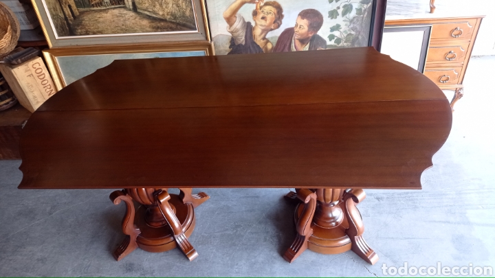 Vintage: Mesa libro vintage de madera de roble. - Foto 2