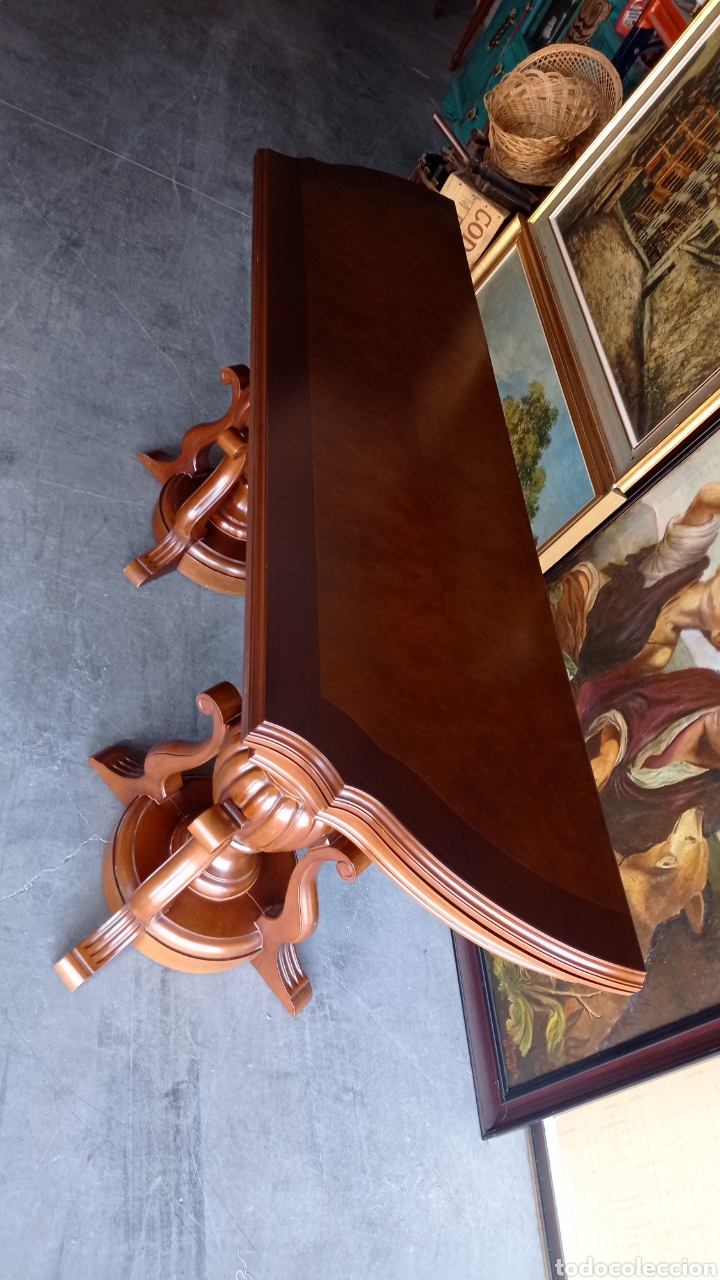Vintage: Mesa libro vintage de madera de roble. - Foto 7