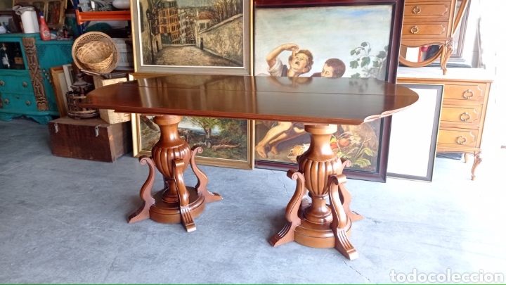 Vintage: Mesa libro vintage de madera de roble. - Foto 1