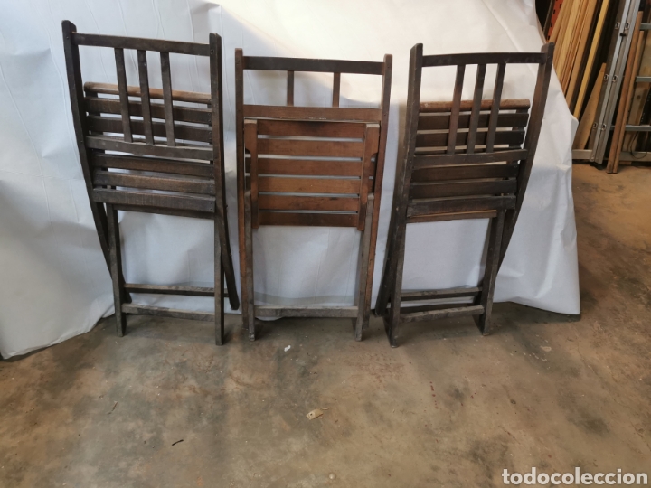 Vintage: 3 sillas plegables - Foto 5