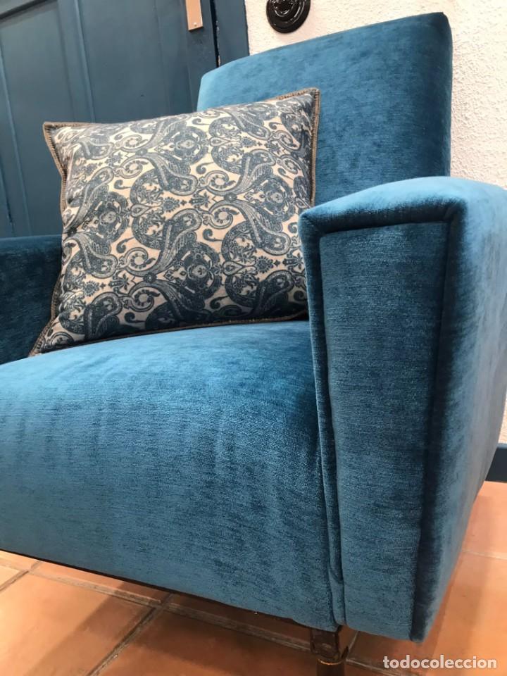 Vintage: Sill&oacute;n l&iacute;neas rectas a&ntilde;os 60 - Foto 7