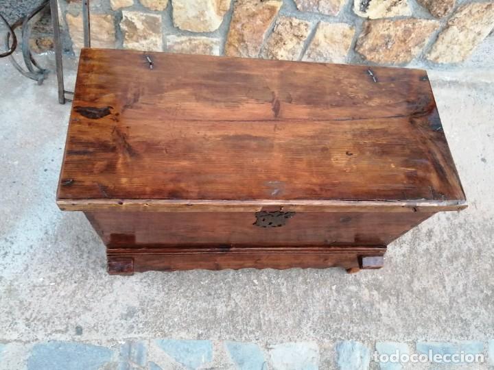 Vintage: Baul arca de madera restaurado mueble antiguo - Foto 6
