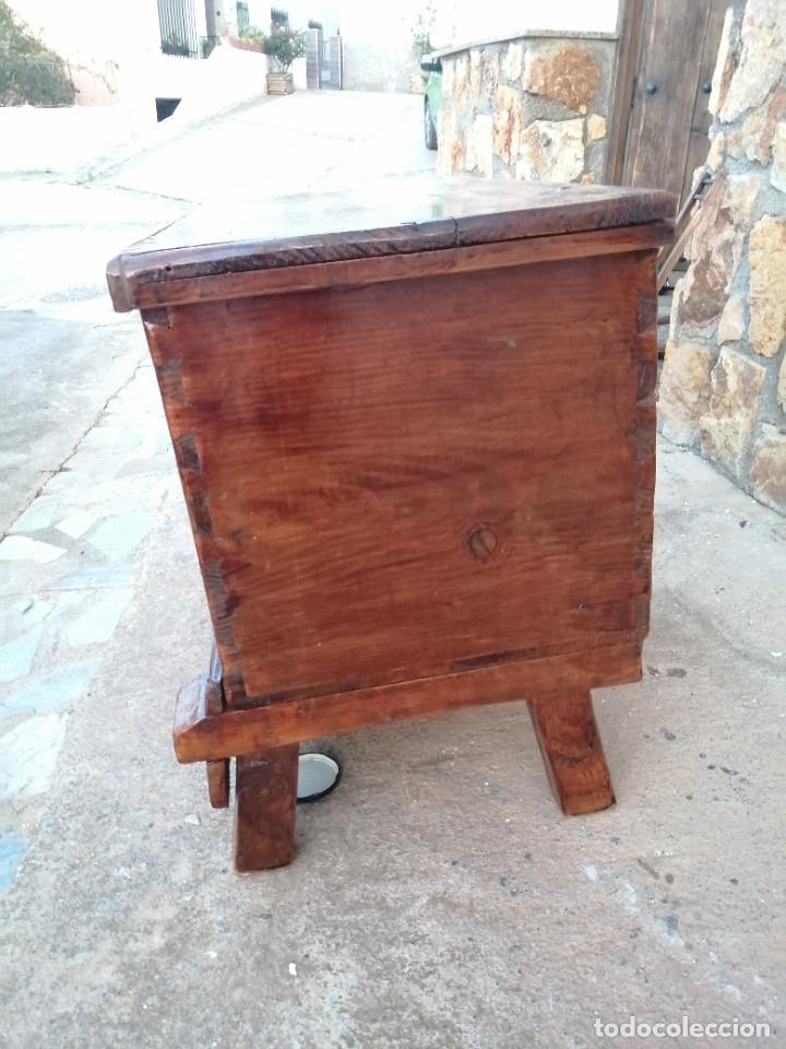 Vintage: Baul arca de madera restaurado mueble antiguo - Foto 7
