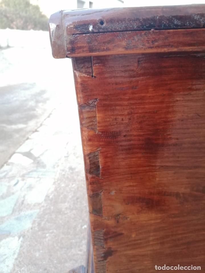 Vintage: Baul arca de madera restaurado mueble antiguo - Foto 8