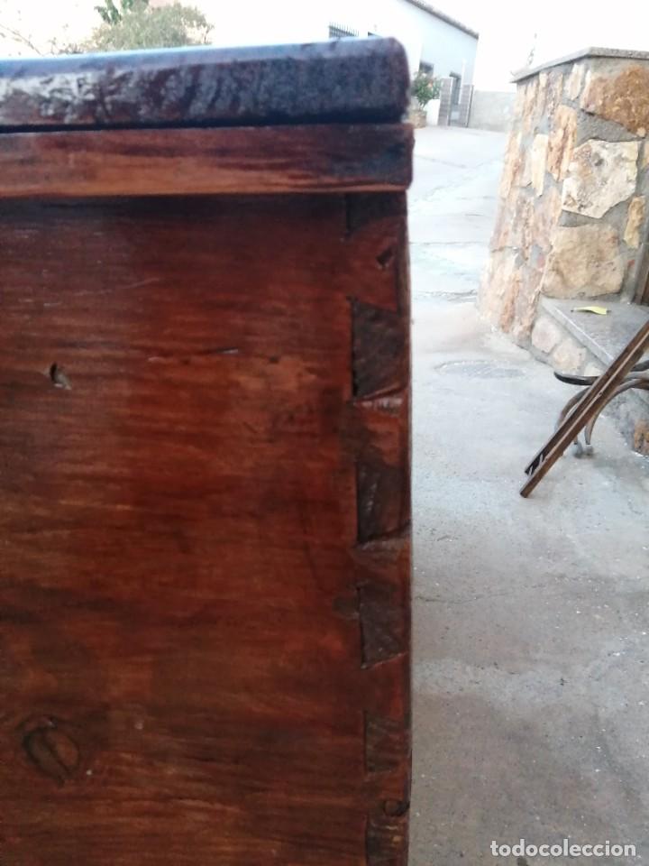 Vintage: Baul arca de madera restaurado mueble antiguo - Foto 9