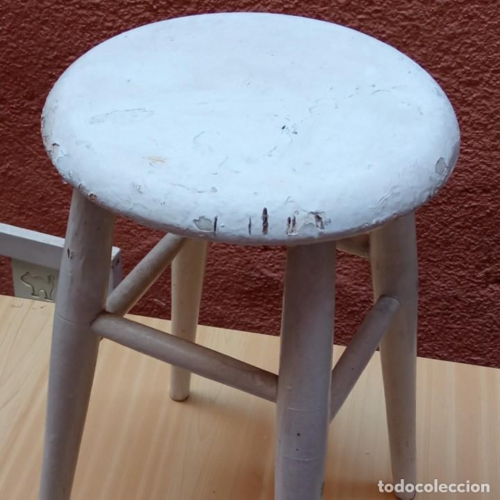 Vintage: taburete madera a restaurar - Foto 3