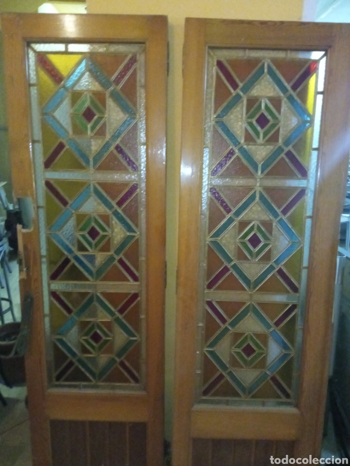 Vintage: Vidriera hecha de mano 2 puertas - Foto 2