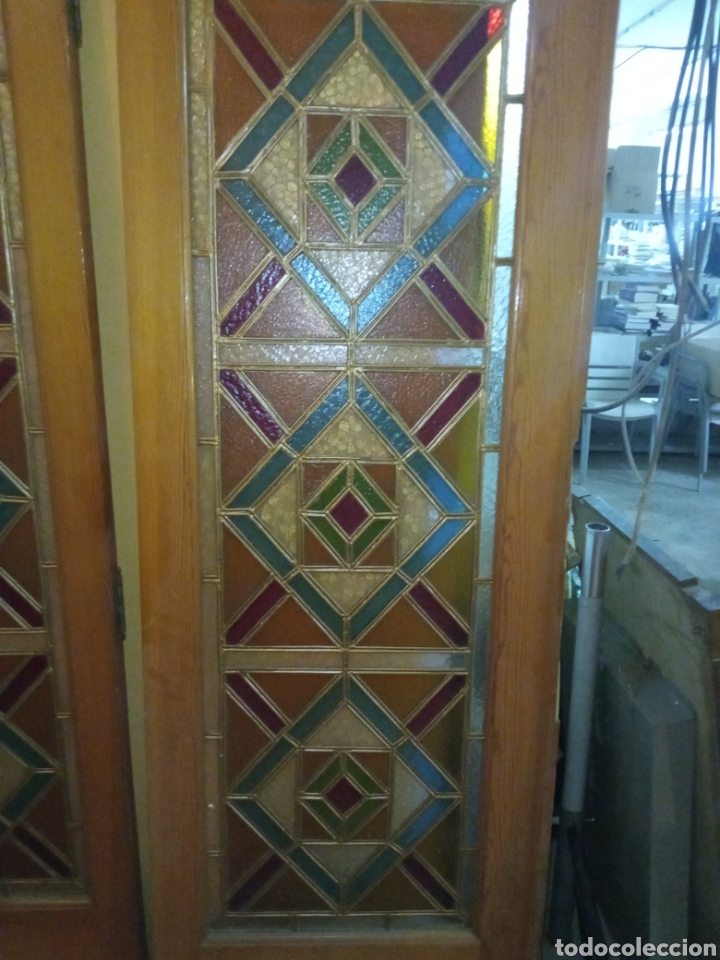 Vintage: Vidriera hecha de mano 2 puertas - Foto 3