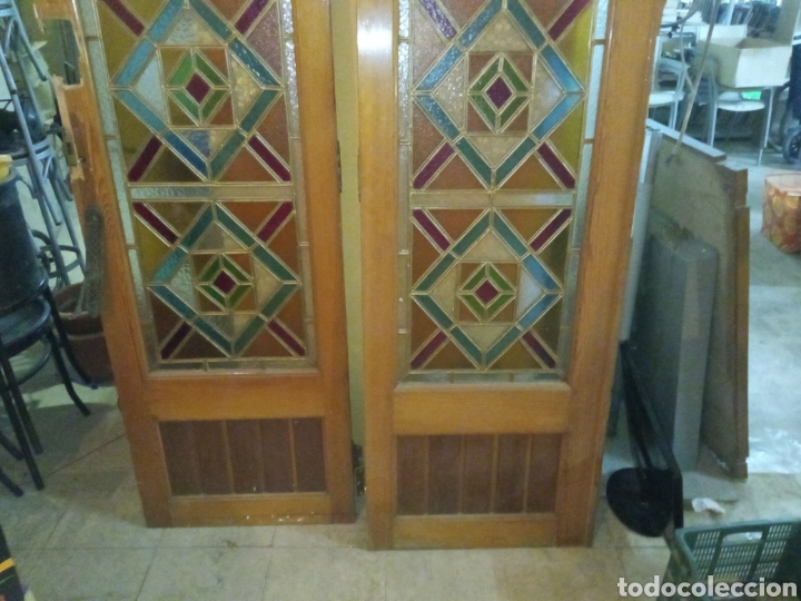 Vintage: Vidriera hecha de mano 2 puertas - Foto 5