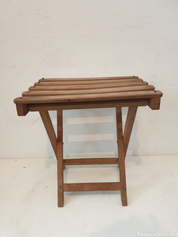 Vintage: PAREJA TABURETES MADERA - Foto 3
