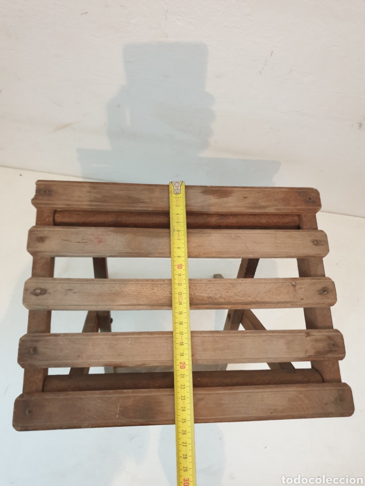 Vintage: PAREJA TABURETES MADERA - Foto 11