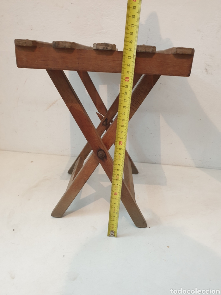 Vintage: PAREJA TABURETES MADERA - Foto 12
