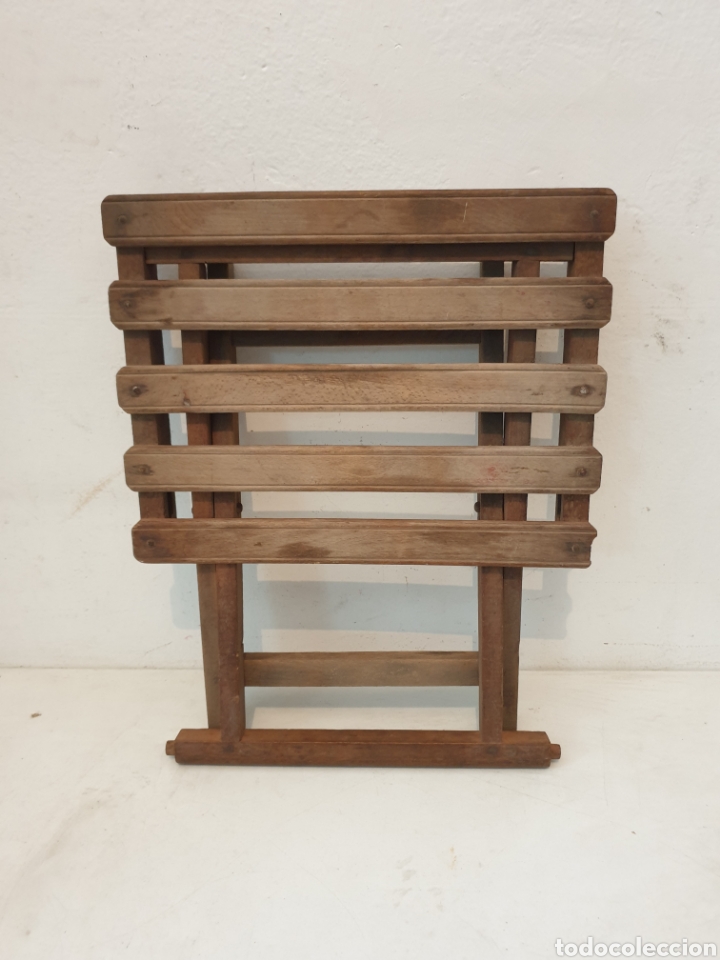 Vintage: PAREJA TABURETES MADERA - Foto 14