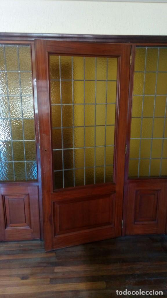 Vintage: PUERTAS DE PASO EN CAOBA AFRICANA - Foto 4