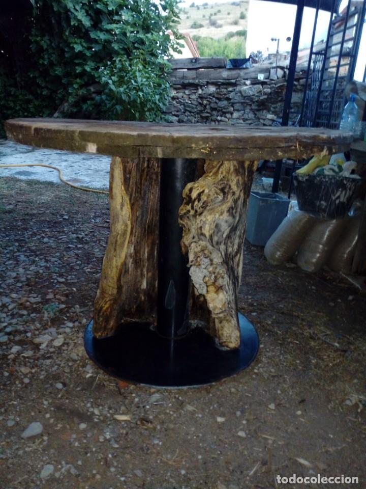 Comorama roble Leia mesa rustica bastidor hierro muy pesada, tronco - Buy Vintage furniture on  todocoleccion