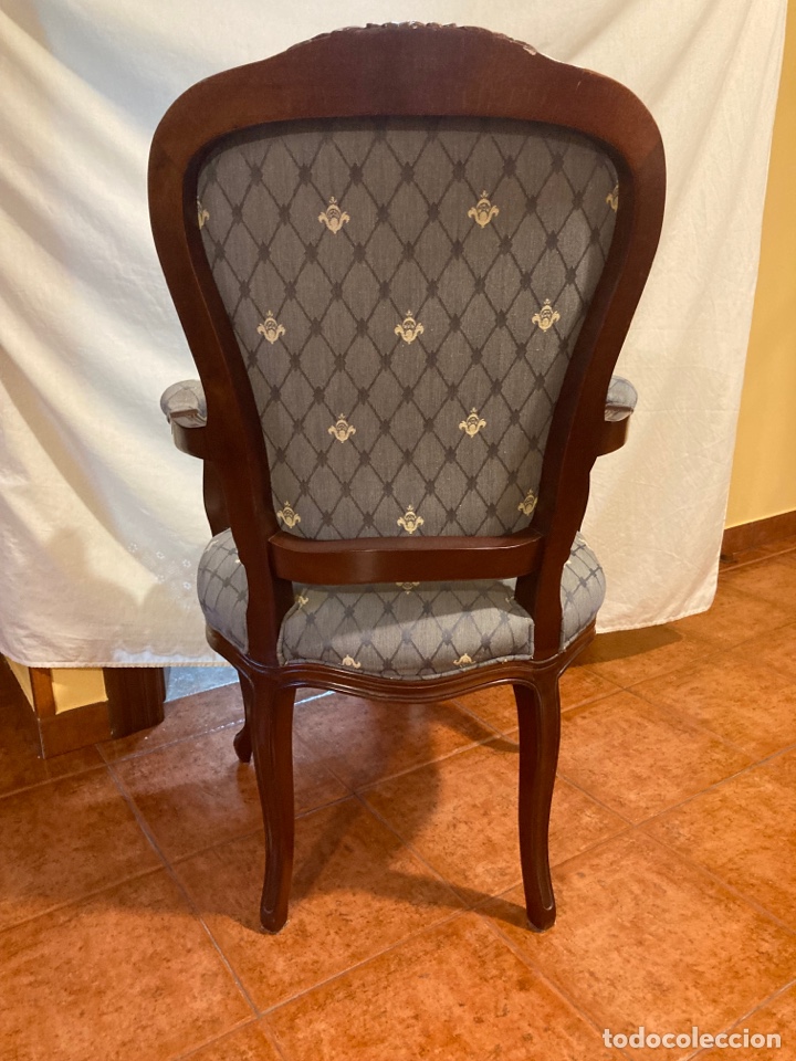 Vintage: Butaca sillon de madera tapizada - Foto 2