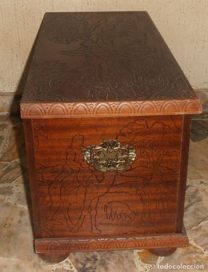 Vintage: BAUL, COFRE DE MADERA ON DECORACION ARABE - Foto 4