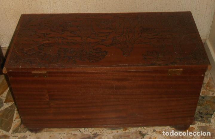 Vintage: BAUL, COFRE DE MADERA ON DECORACION ARABE - Foto 6