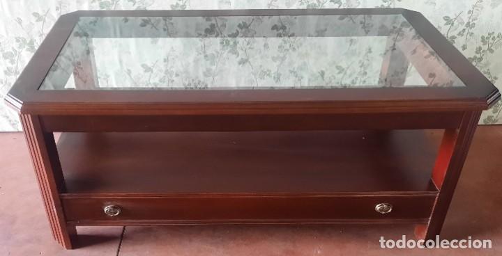 Vintage: MESA CENTRO ELEVABLE 120 X 70 TONO CAOBA - Foto 2