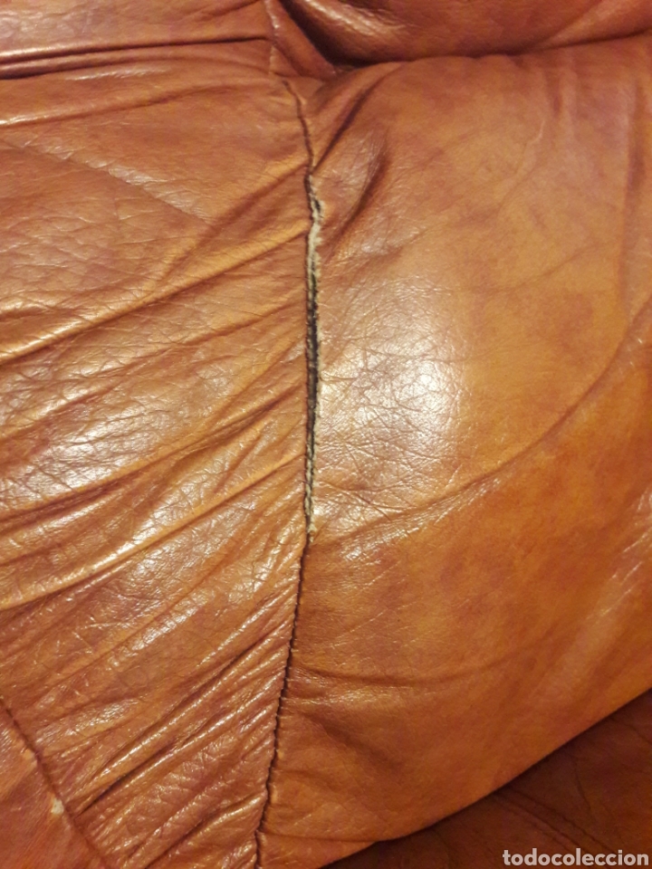 Vintage: Precioso sof&agrave; en piel y madera - Foto 7