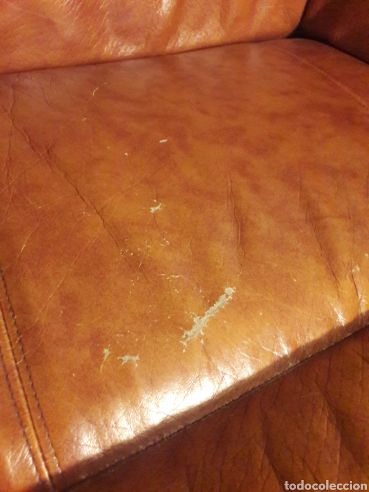 Vintage: Precioso sof&agrave; en piel y madera - Foto 8