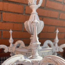 Vintage: LAMPARA DE BRONCE EN BLANCO