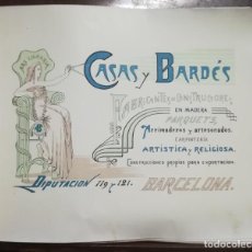 Vintage: MODERNISMO CASAS Y BARDÉS CONSTRUCTOR, EBANISTERIA PARQUETS BARCELONA CATALOGO 5 FINAL SXIX/ SXX -TG. Lote 363160490