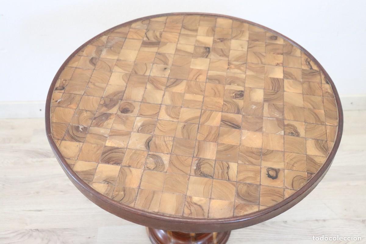 Vintage: Mesa de centro de madera de marqueter&iacute;a - Foto 5