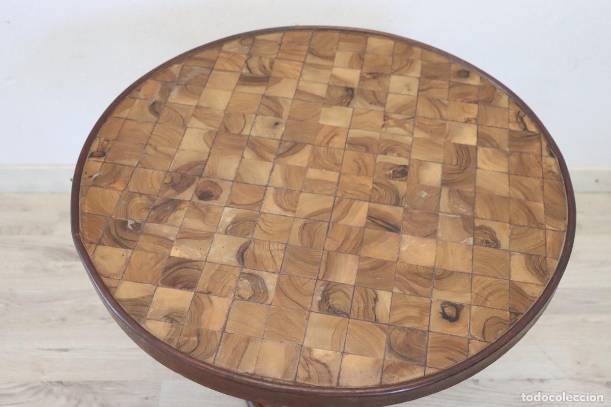 Vintage: Mesa de centro de madera de marqueter&iacute;a - Foto 6