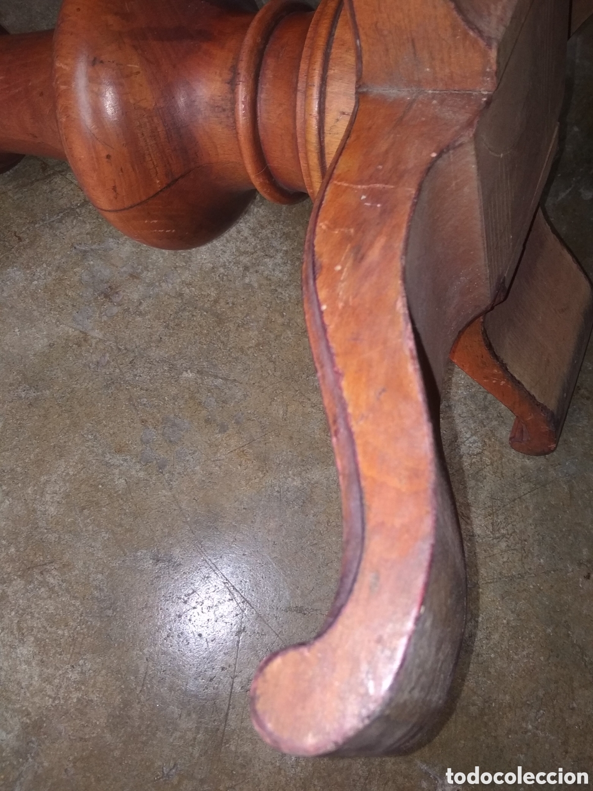 Vintage: PATA DE MESA BAJA . MADERA HAYA - Foto 8