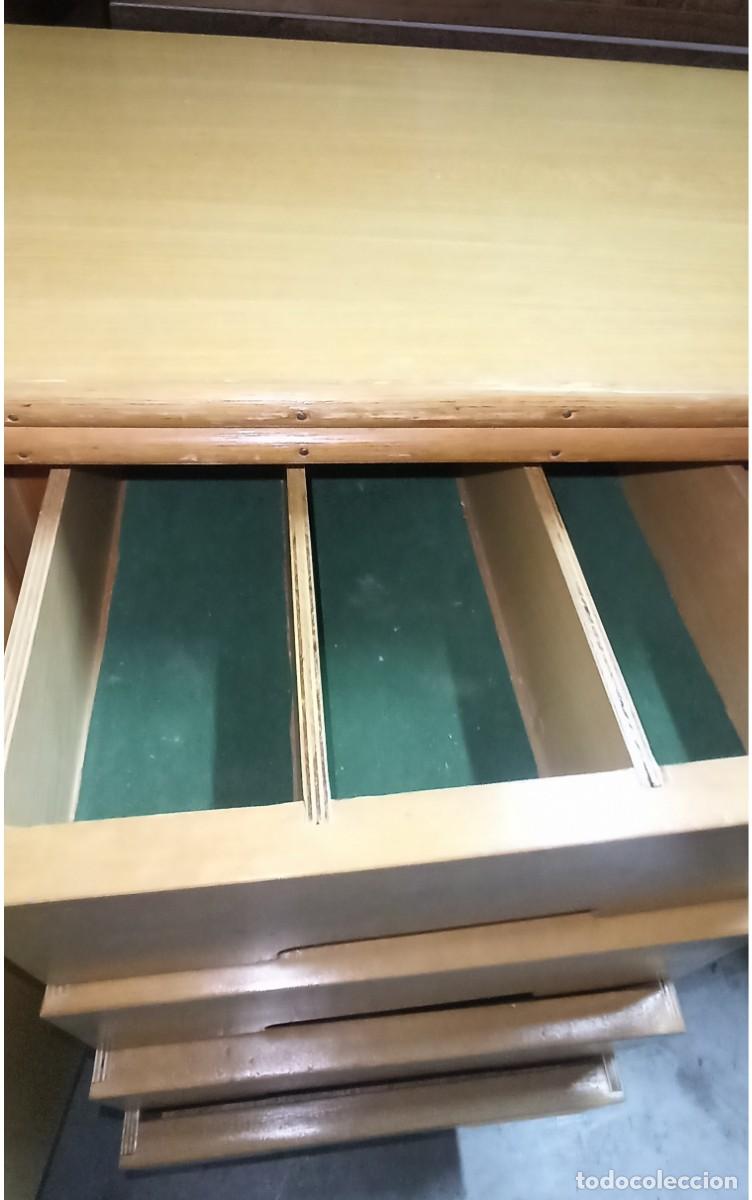 Vintage: MUEBLE FRANC&Eacute;S MADERA MACIZA, MIMBRE Y BAMBU. - Foto 9