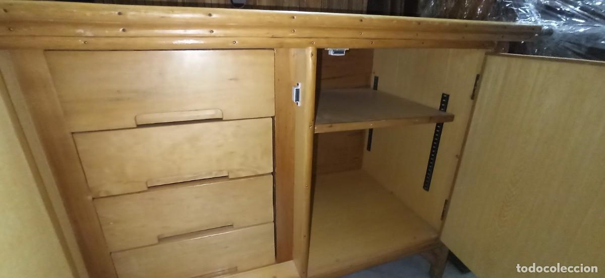 Vintage: MUEBLE FRANC&Eacute;S MADERA MACIZA, MIMBRE Y BAMBU. - Foto 10