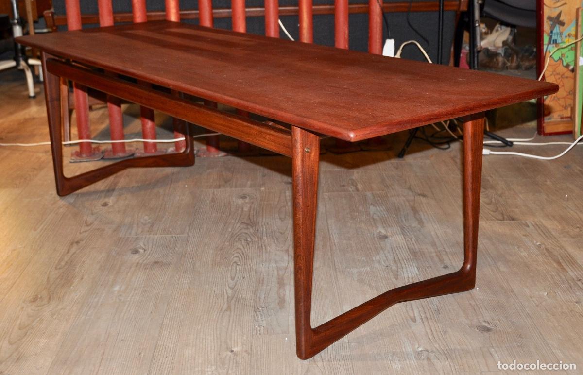 Vintage: Mesa auxiliar danesa en teca - Foto 8