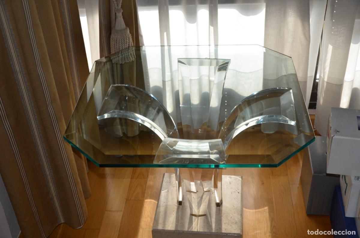 Vintage: MESA BAJA DISE&Ntilde;O CRISTAL - Foto 1