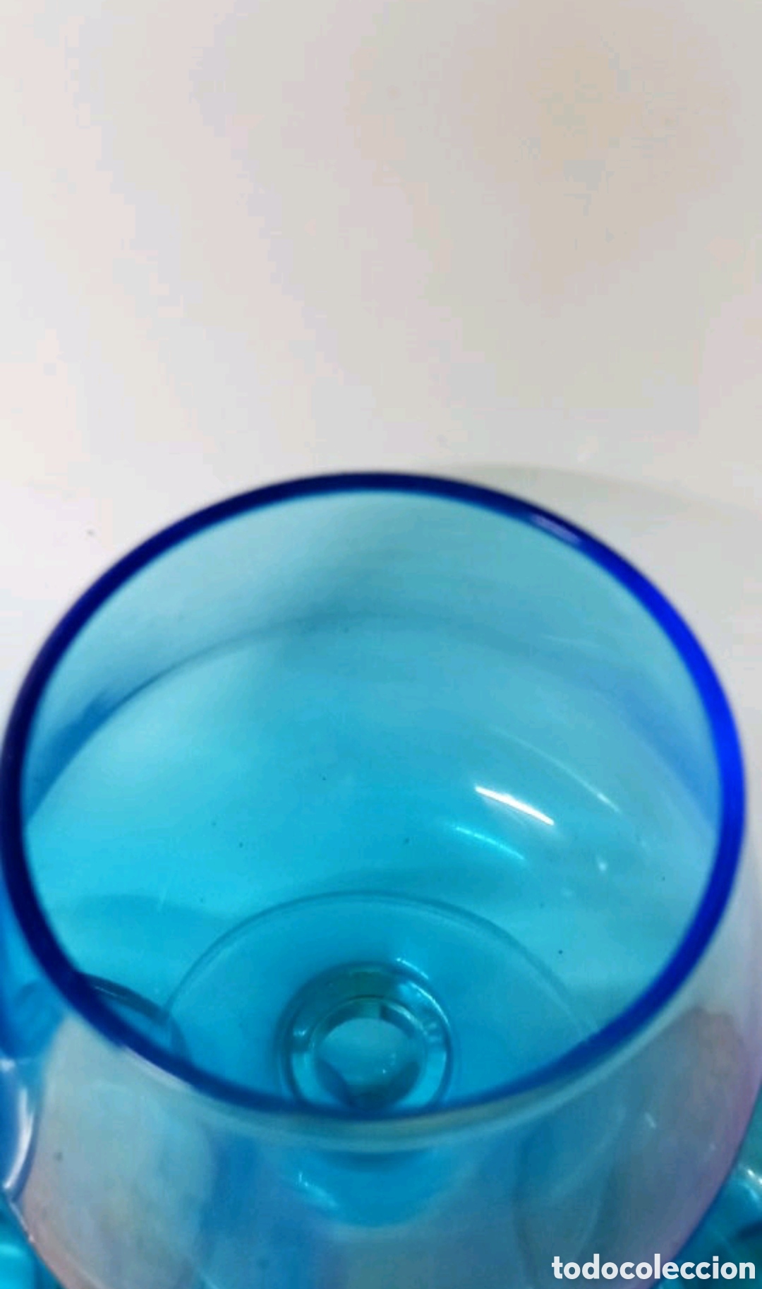 Vintage: Copas de v&iacute;drio azul - Foto 3