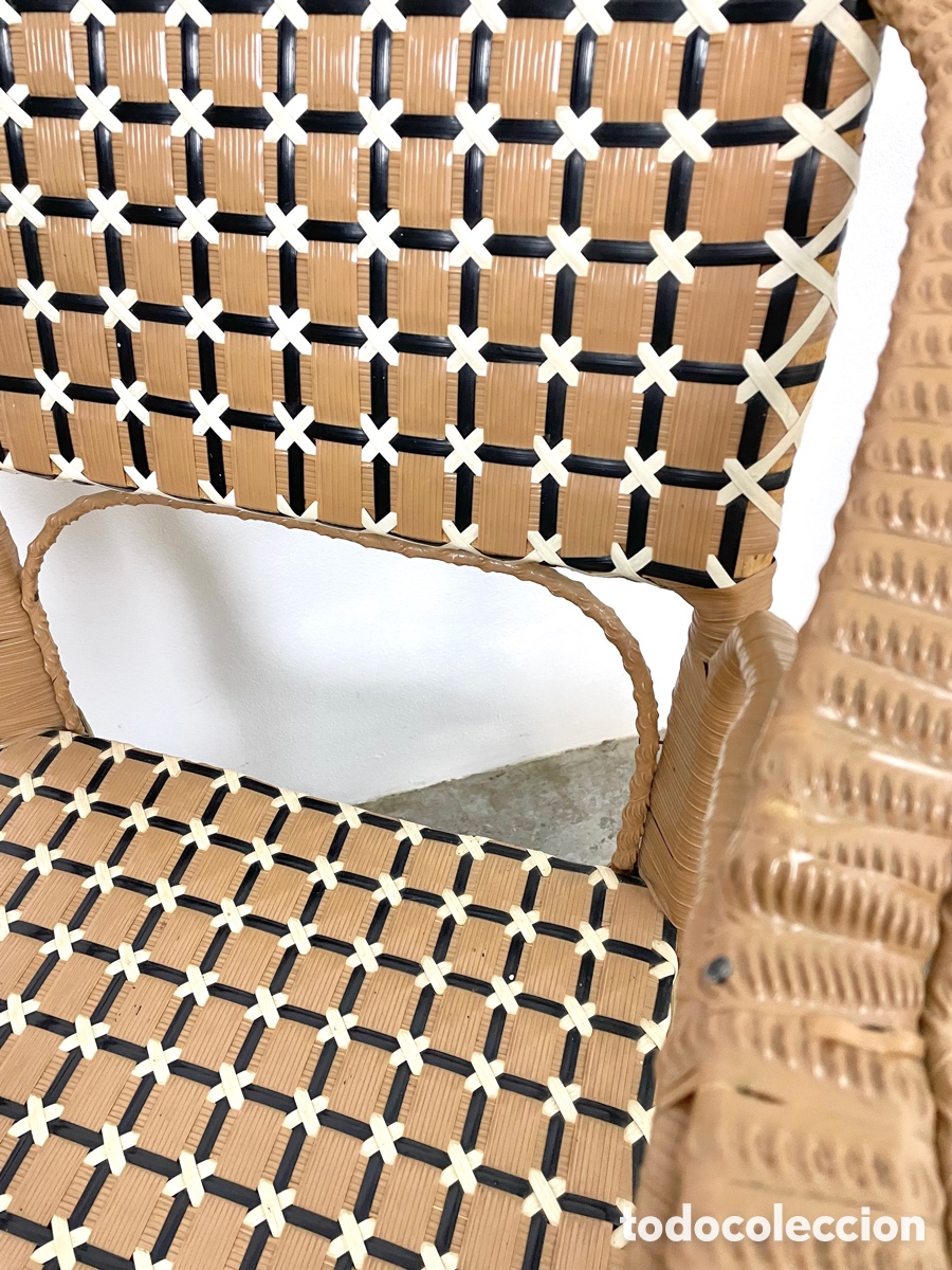 Vintage: Silla madera y pvc - Foto 4