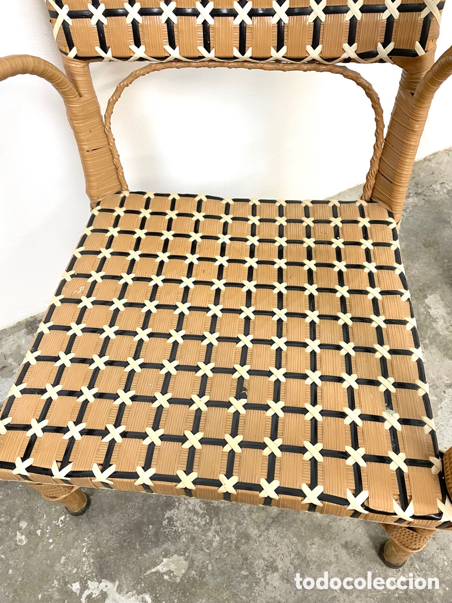 Vintage: Silla madera y pvc - Foto 5