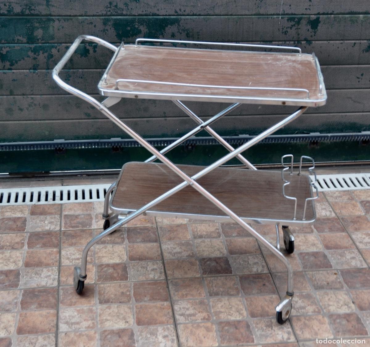 Vintage: Camarera cromada plegable - Foto 7